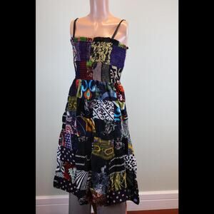 Bohemian Colorful Patchwork Strapless Sundress Sally Nightmare Before Christmas
